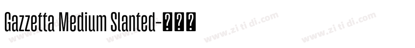 Gazzetta Medium Slanted字体转换